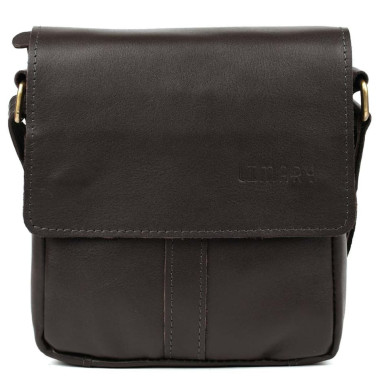 Small shoulder bag Limary lim-354GC brown nappa leather