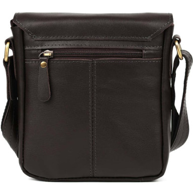 Small shoulder bag Limary lim-354GC brown nappa leather