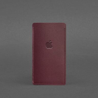 Кожаный чехол для iPhone 13 Бордовый