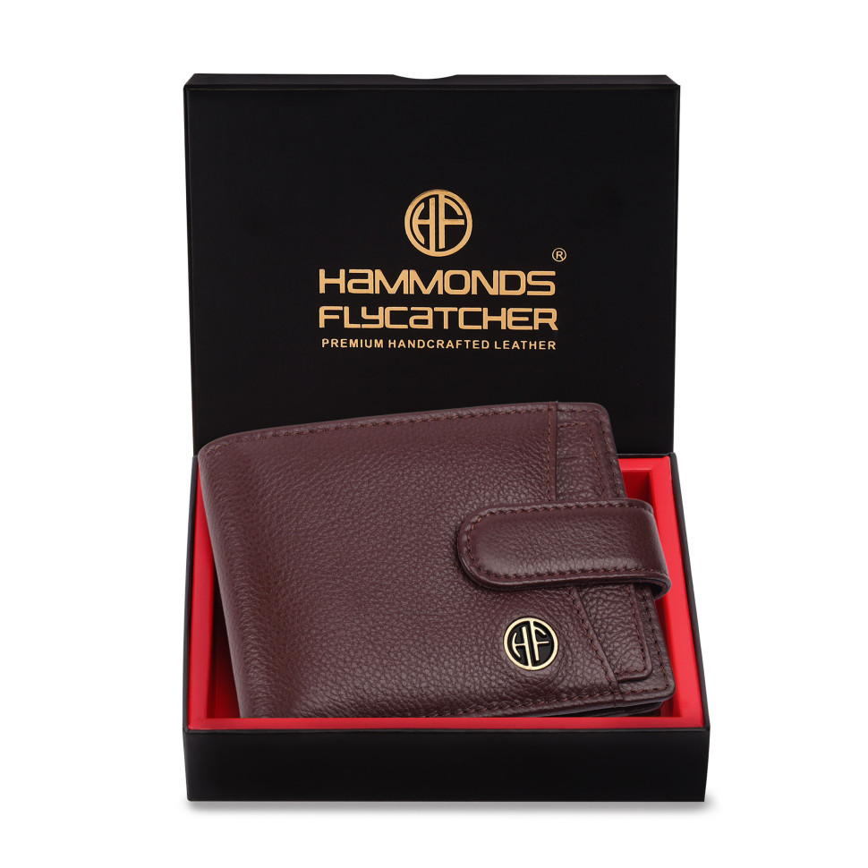 Чоловічий шкіряний гаманець Hammonds Flycatcher HF502 Redwood Brown (Коричневий)