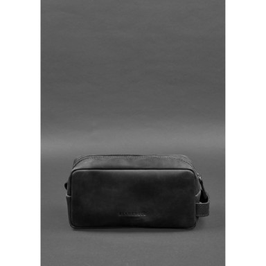 Leather cosmetic bag 6.0 black Crazy Horse