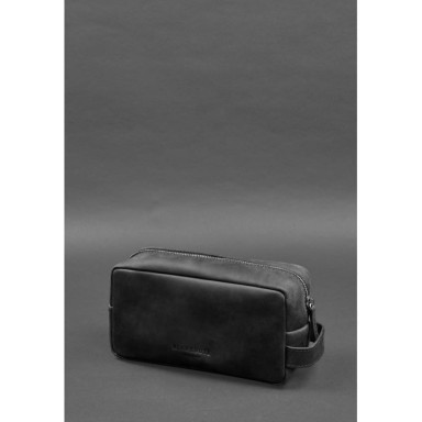 Leather cosmetic bag 6.0 black Crazy Horse