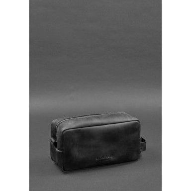 Leather cosmetic bag 6.0 black Crazy Horse