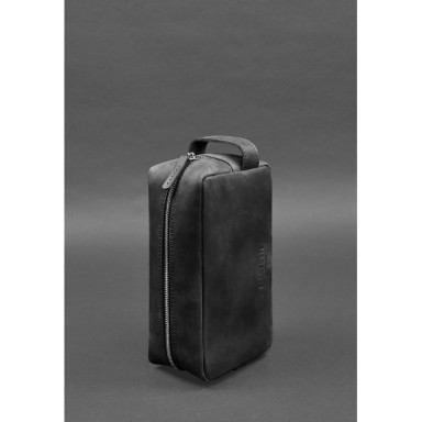 Leather cosmetic bag 6.0 black Crazy Horse