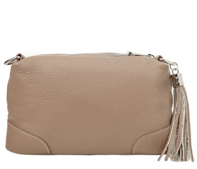 Кожаная женская сумка Virginia Conti Italy - Art03284taupe