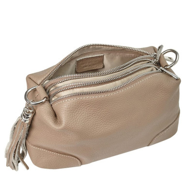 Кожаная женская сумка Virginia Conti Italy - Art03284taupe