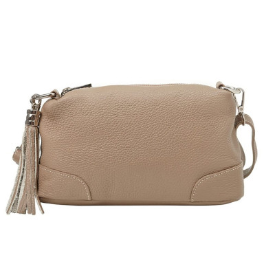 Кожаная женская сумка Virginia Conti Italy - Art03284taupe