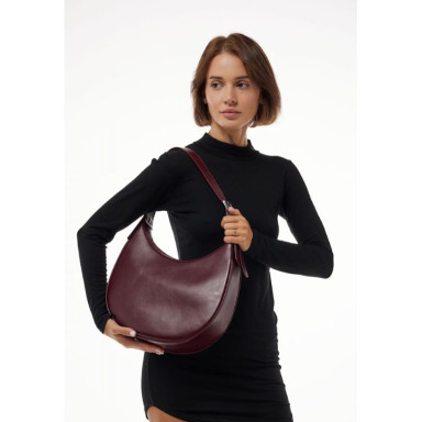 Women's leather bag Vivian burgundy
