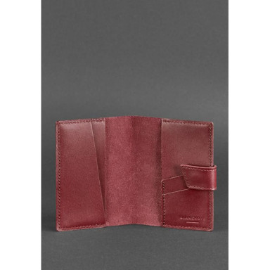 Leather passport cover 4.0 burgundy