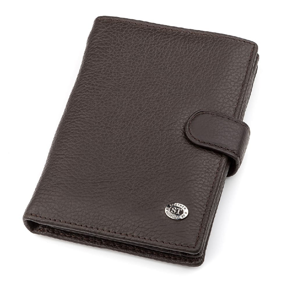 Мужской кошелек ST Leather 18331 (ST101) вертикальный Коричневый