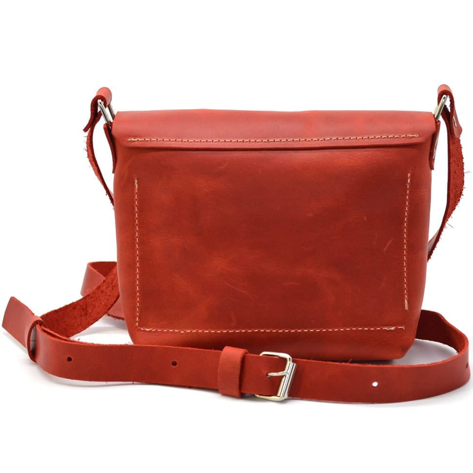Womens small shoulder bag TARWA RR-8077-3md red
