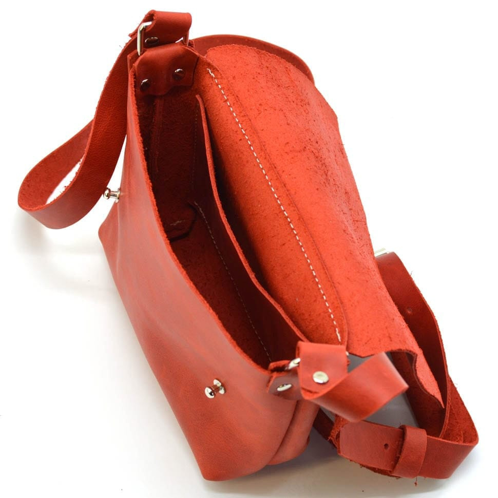 Womens small shoulder bag TARWA RR-8077-3md red