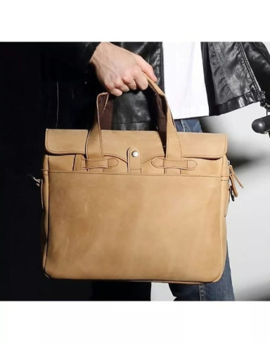 Mens leather bag A4, for laptop 15 Tiding 8047