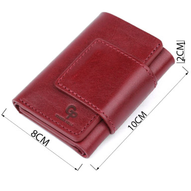 Жіночий вертикальний гаманець з натуральної шкіри ST Leather 22536 Червоний