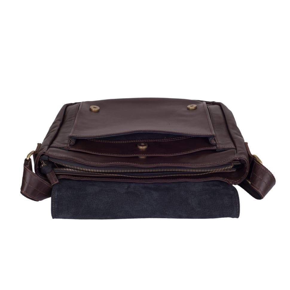 Чоловіча шкіряна сумка через плече з телячої шкіри TARWA, GC-6046-2md