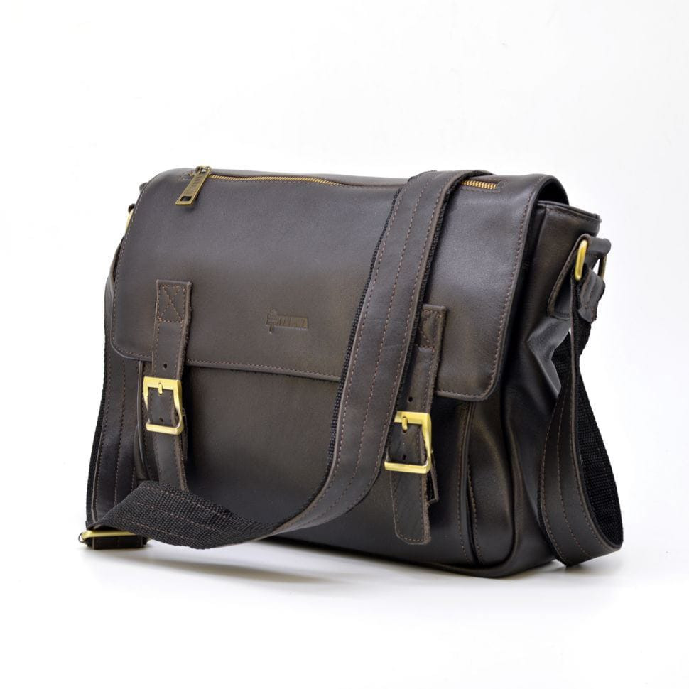 Чоловіча шкіряна сумка через плече з телячої шкіри TARWA, GC-6046-2md