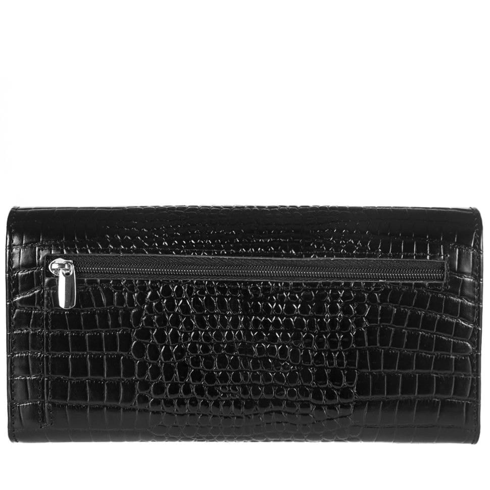 Гаманець жіночий шкіряний Desisan 733-633 чорний дрібний кроко