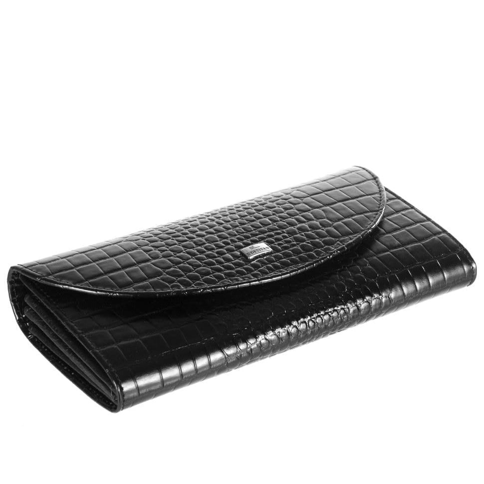 Гаманець жіночий шкіряний Desisan 733-633 чорний дрібний кроко