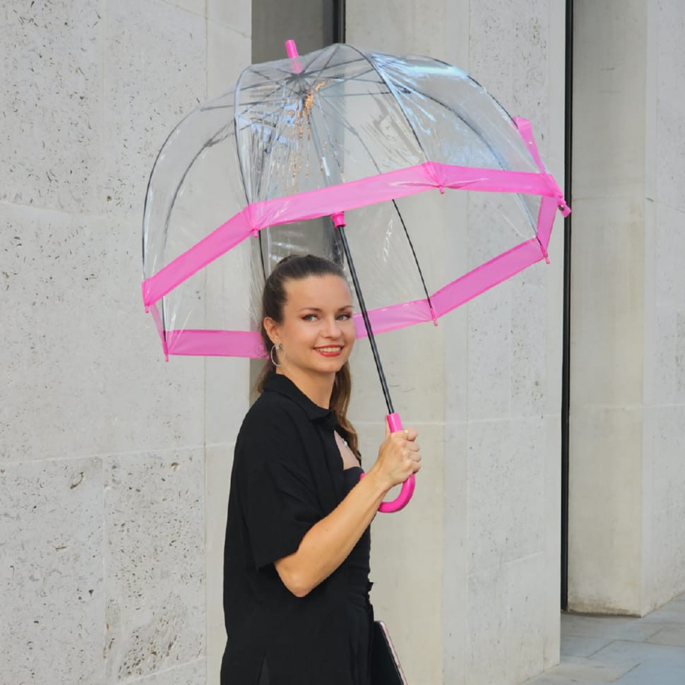 Umbrella-cane for women Fulton Birdcage-1 L041 Pink (Pink)