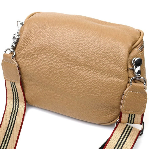 Жіноча сумка через плече з натуральної шкіри 22111 Vintage Бежева