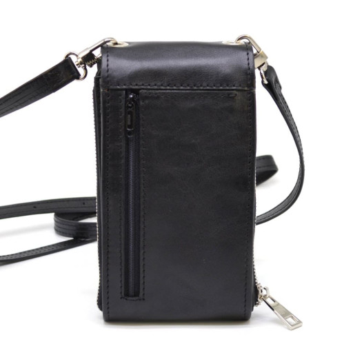 Жіноча сумка-чохол панч GA-2123-4lx TARWA чорна шкіра