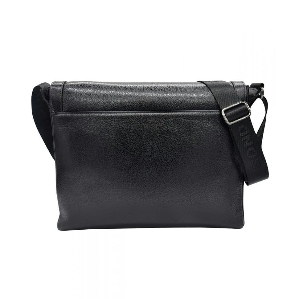 Портфель м'який шкіряний BOND 1123-281 чорний флотар