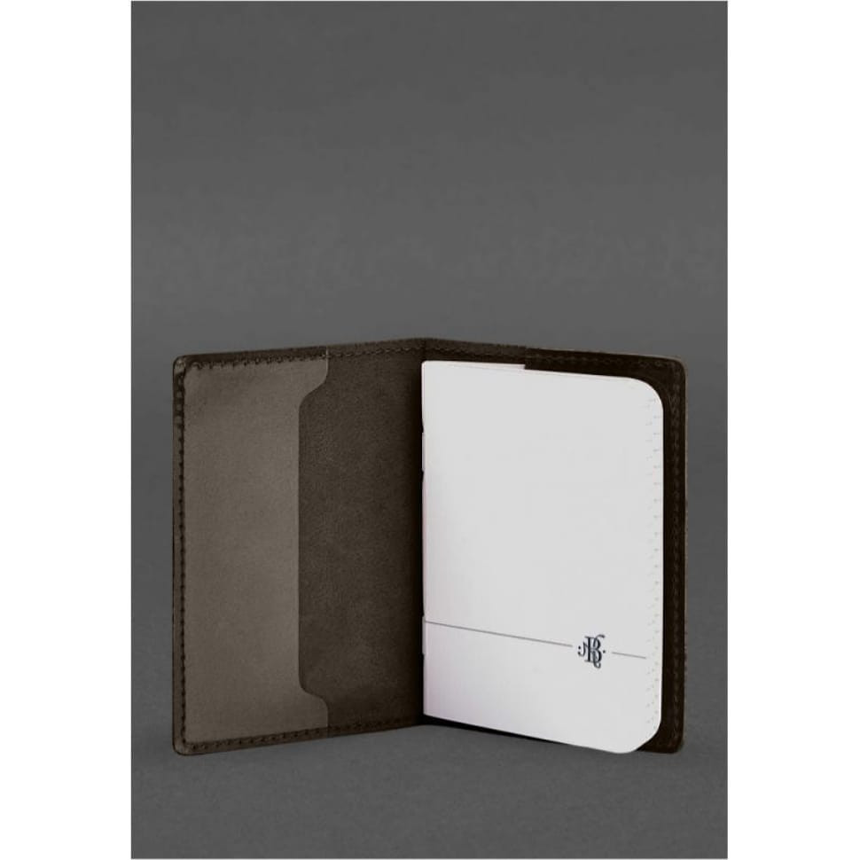 Шкіряна обкладинка для військового квитка офіцера запасу 8.2 темно-коричневий Crazy Horse