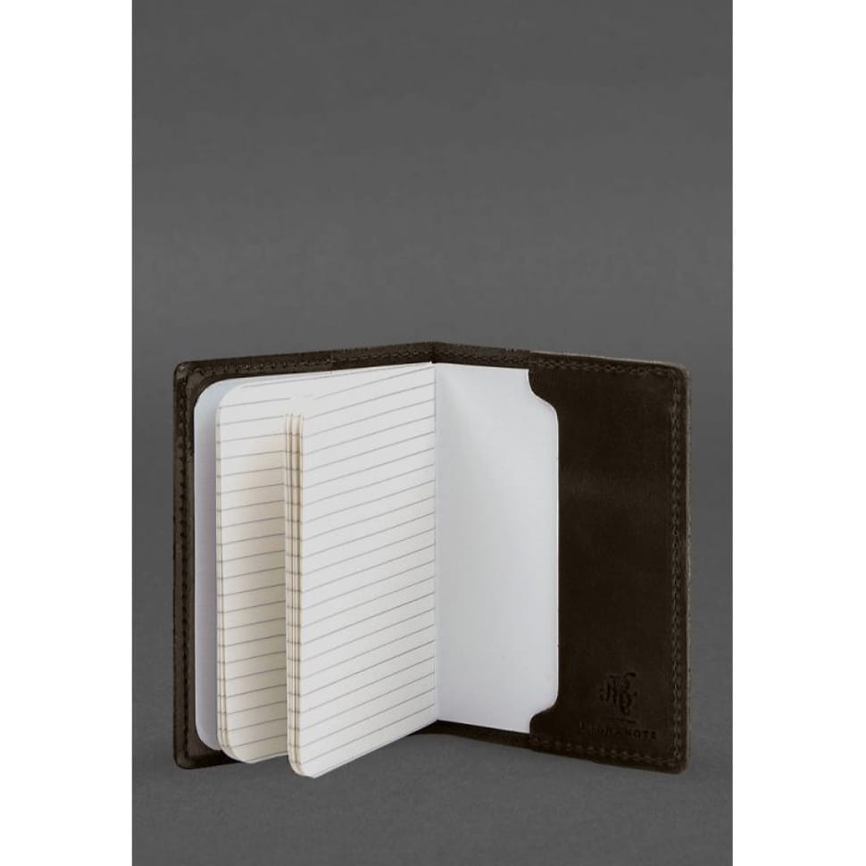 Шкіряна обкладинка для військового квитка офіцера запасу 8.2 темно-коричневий Crazy Horse