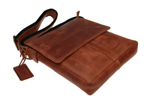 Сумка чоловіча шкіряна на плече SULLIVAN 354142(32) світло-коричнева