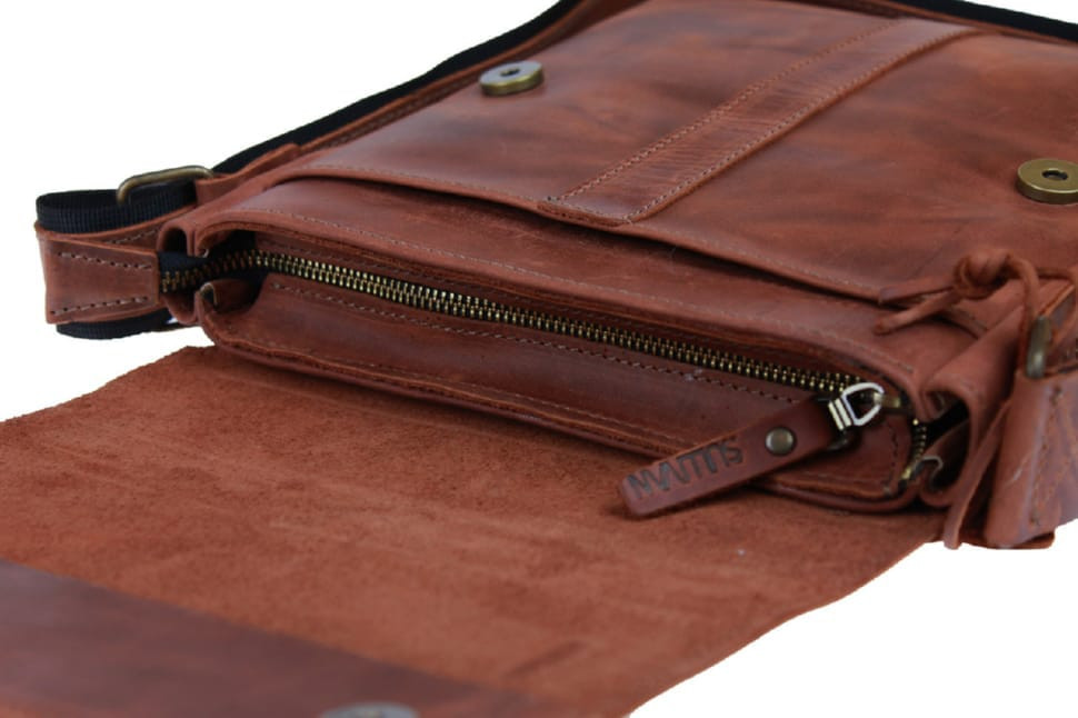 Сумка чоловіча шкіряна на плече SULLIVAN 354142(32) світло-коричнева