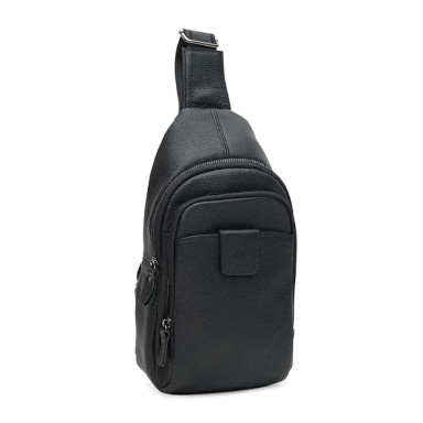 Men's leather backpack Keizer K14034bl-black