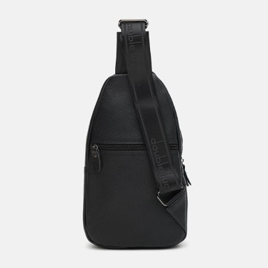 Men's leather backpack Keizer K14034bl-black