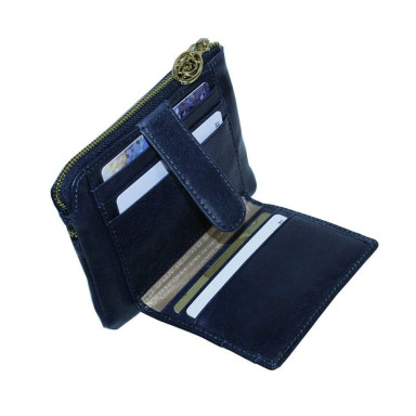 Шкіряне портмоне Topkapi 3461 navy синій