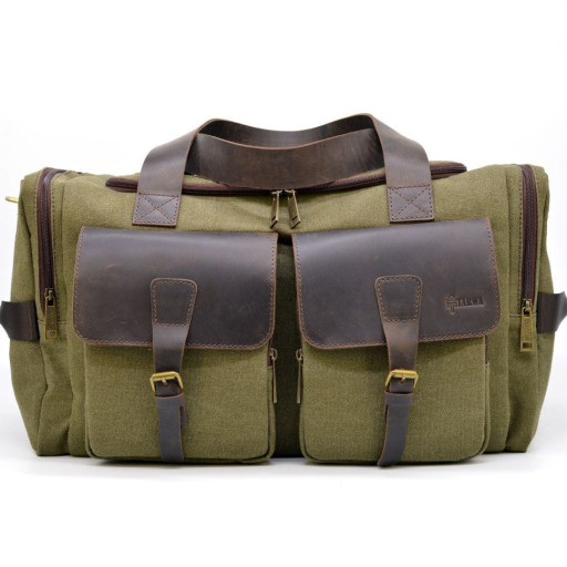 Дорожня сумка з парусини і кінської шкіри RH-5915-4lx бренду TARWA