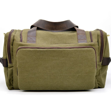 Travel bag made of canvas and horse leather RH-5915-4lx from TARWA