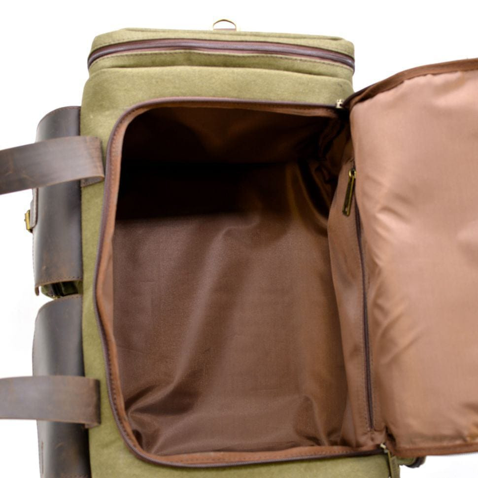 Travel bag made of canvas and horse leather RH-5915-4lx from TARWA