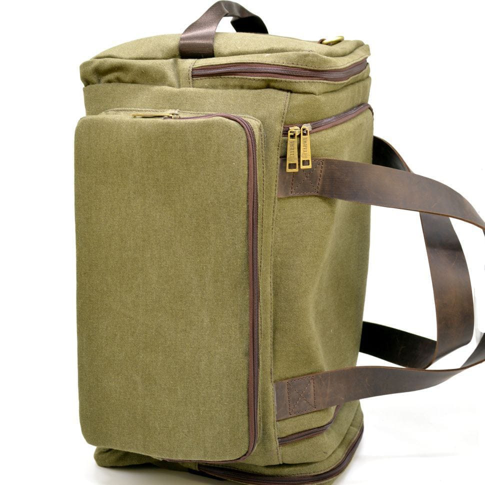 Travel bag made of canvas and horse leather RH-5915-4lx from TARWA