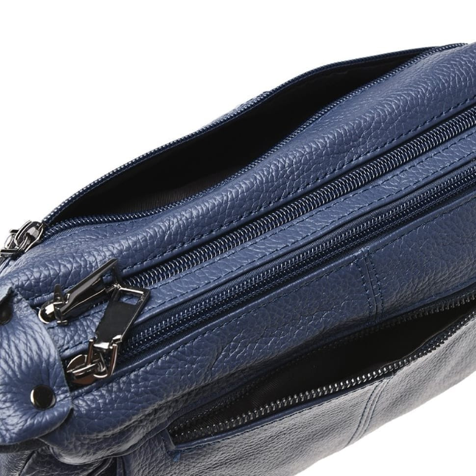 Жіноча шкіряна сумка Keizer K1106-blue