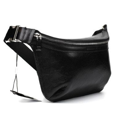 Leather belt bag Grande Pelle 743610 black