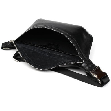 Leather belt bag Grande Pelle 743610 black