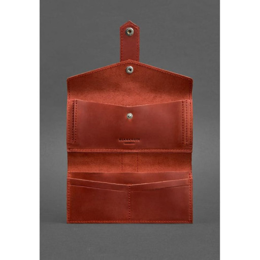 Шкіряне жіноче портмоне 3.0 коралове