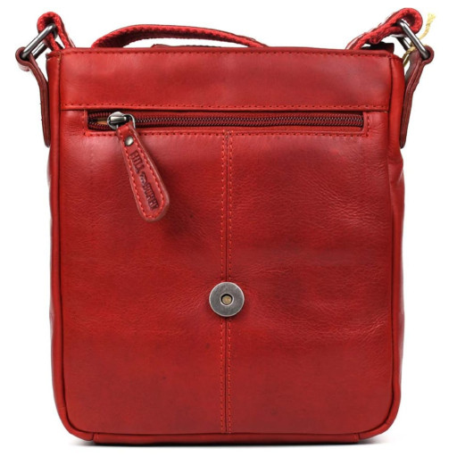 Чоловічий червоний шкіряний месенджер HILL BURRY HB3069sR