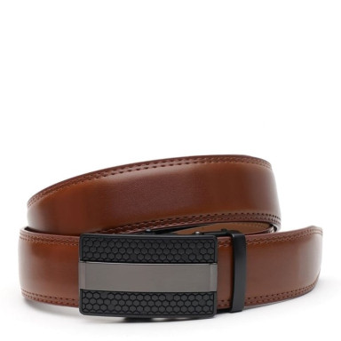 Кожаный ремень с автоматической пряжкой V1GKX10-brown
