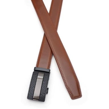 Кожаный ремень с автоматической пряжкой V1GKX10-brown