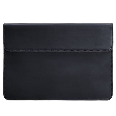 Кожаный чехол-конверт на магнитах для MacBook 15-16 дюйм Синий Crazy Horse