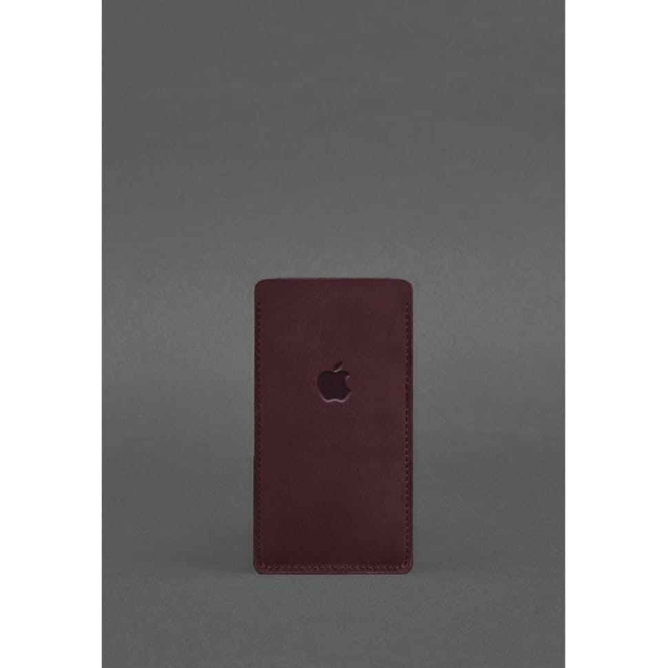Шкіряний чохол для iPhone 13 Бордовий Crazy Horse
