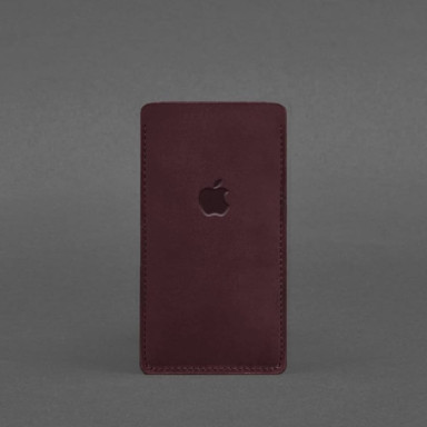 Кожаный чехол для iPhone 13 Бордовый Crazy Horse