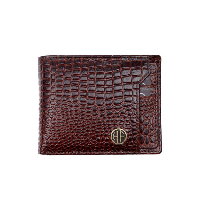 Чоловічий шкіряний гаманець Hammonds Flycatcher HF577 Croc Brown (Коричневий)