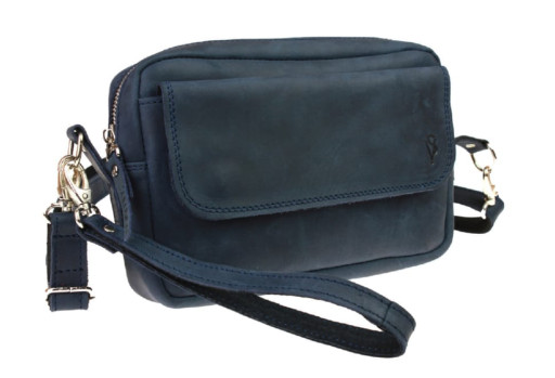 Сумка жіноча шкіряна маленька клатч SULLIVAN 2645(26) синя