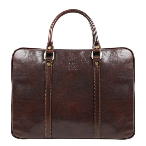Шкіряна сумка для ноутбука - Hobbit - коричневий Time Resistance 5196101